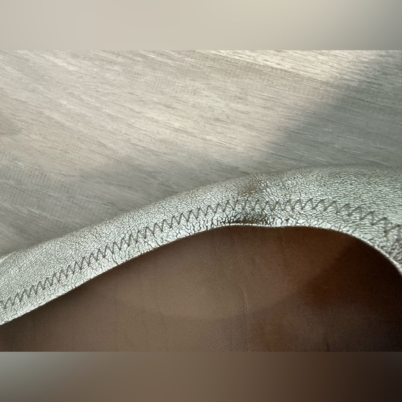 Tory Burch Minnie Travel Ballet Flat Royal Metallic Sliver Womans sz 9.5 - Picture 11 of 12